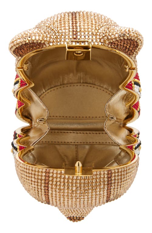 Judith Leiber Couture Teddy Bear Albert Crystal Embellished Novelty Clutch In Red
