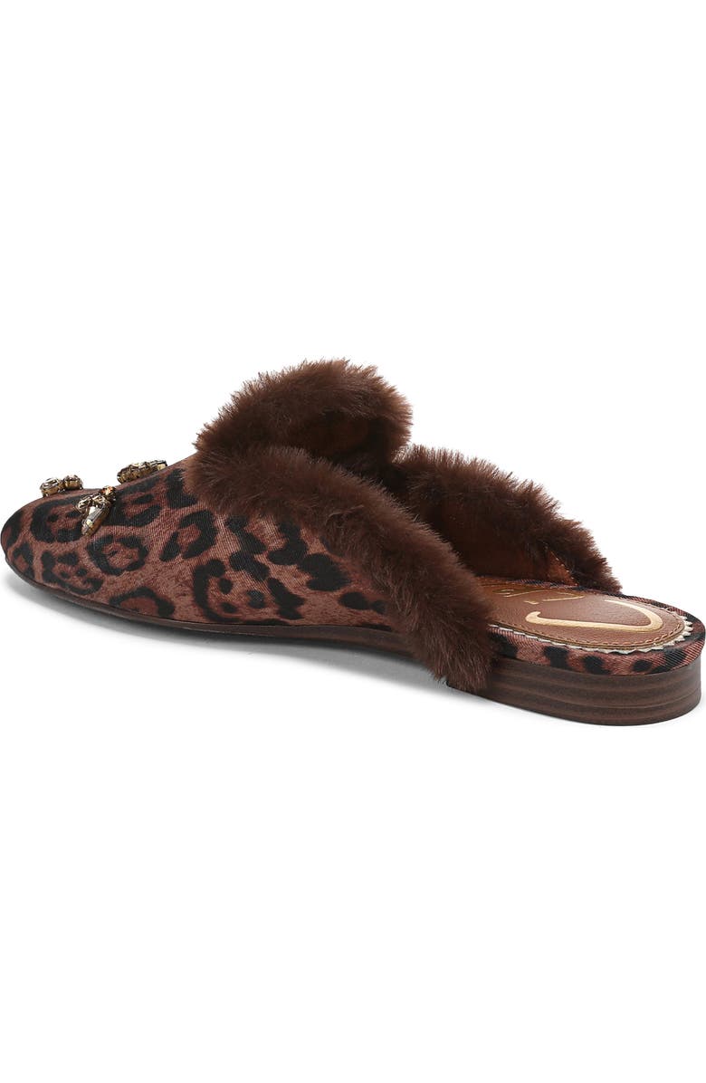 Circus NY by Sam Edelman Tillie Faux Fur Trim Mule, Alternate, color, Cognac/ Black Multi