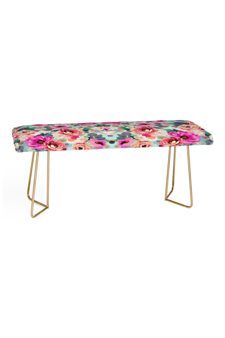 Marta B. Camarasa Geometric Floral Bench, Main, color, PINK