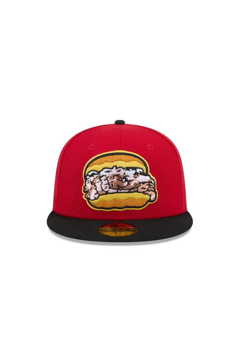 Men's New Era  Red Bowie Baysox Theme Nights 59FIFTY Fitted Hat, Alternate, color, Red