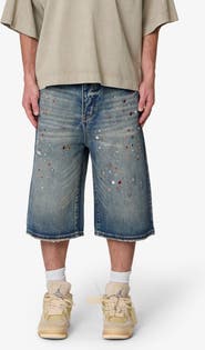 mnml Ultrabaggy Embellished Denim Shorts