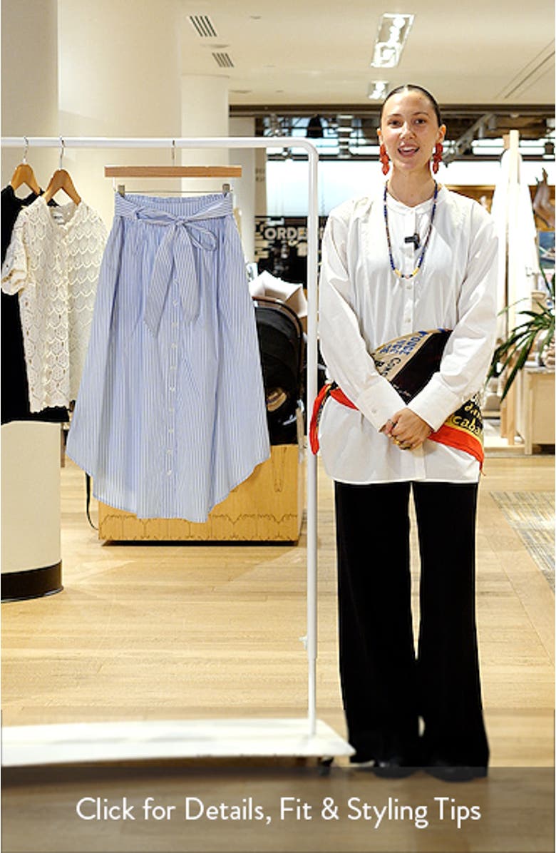 Chania Cotton Blend Midi Skirt, sales video thumbnail