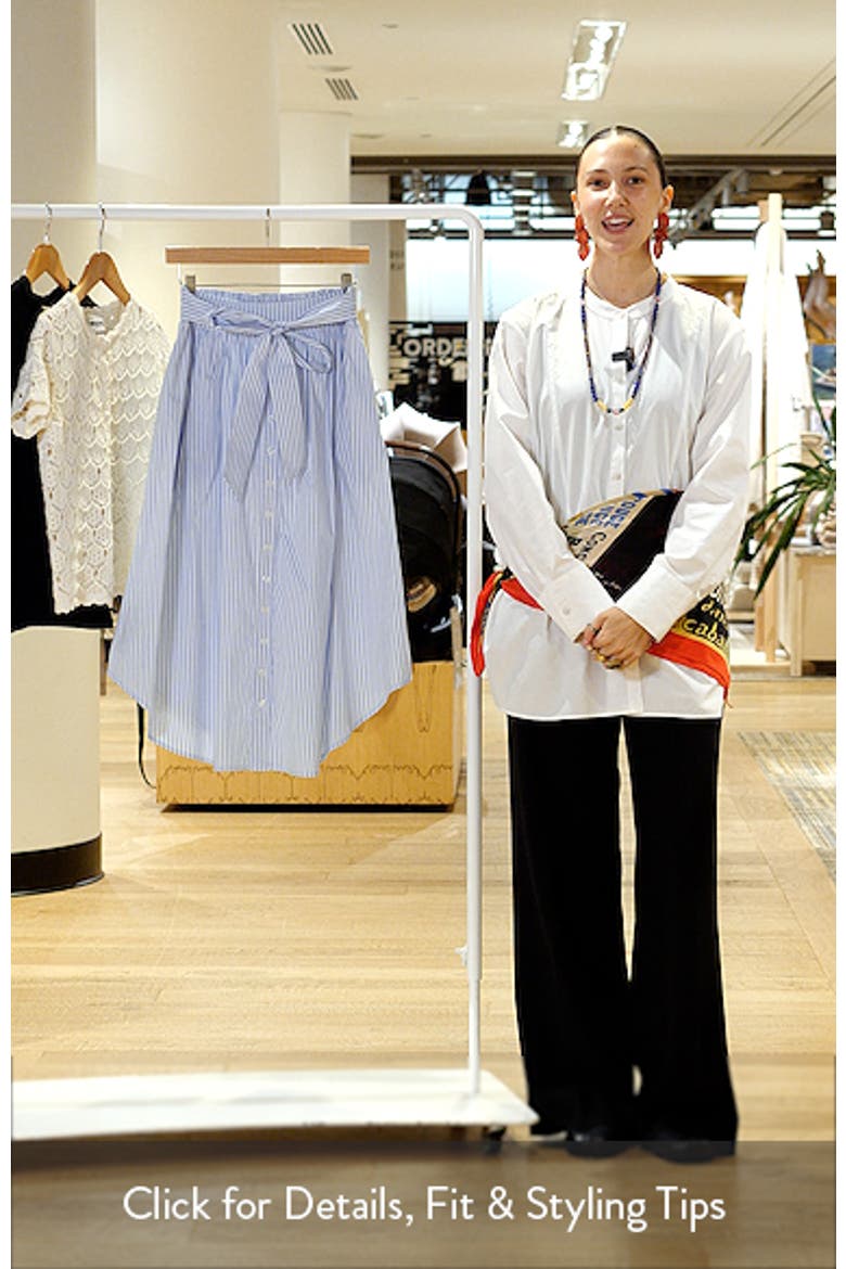 Chania Cotton Blend Midi Skirt video