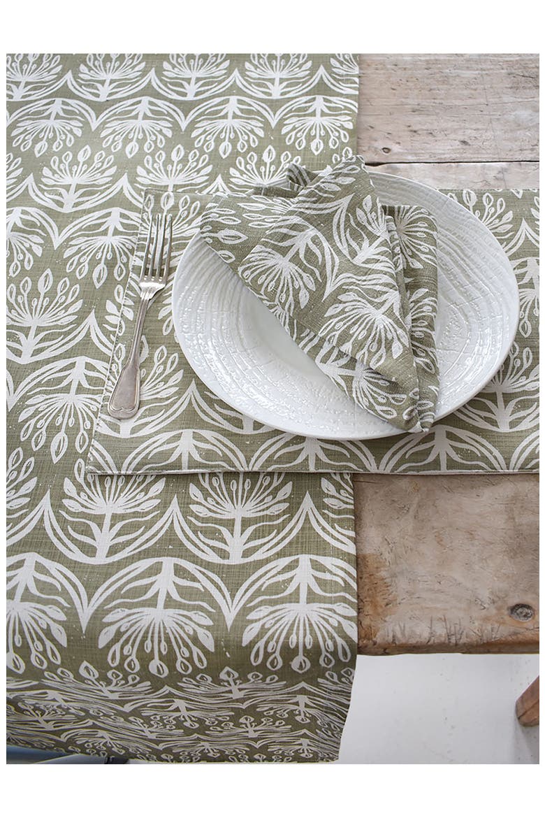 Botanical Table Runner, Alternate, color, SAGE