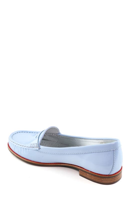 Marc Joseph New York East Village Patent Leather Penny Loafer, Alternate, color, Baby Blue Soft Patent
