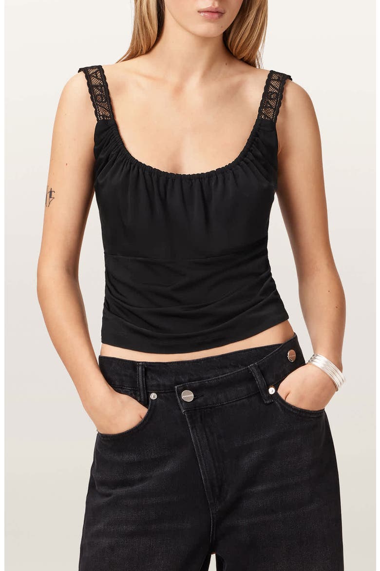 Celena Crop Tank, Main, color, BLACK