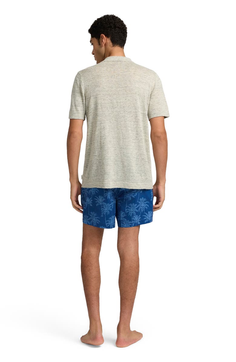 Onia Linen Sweater Polo, Alternate, color, Light Grey Melg