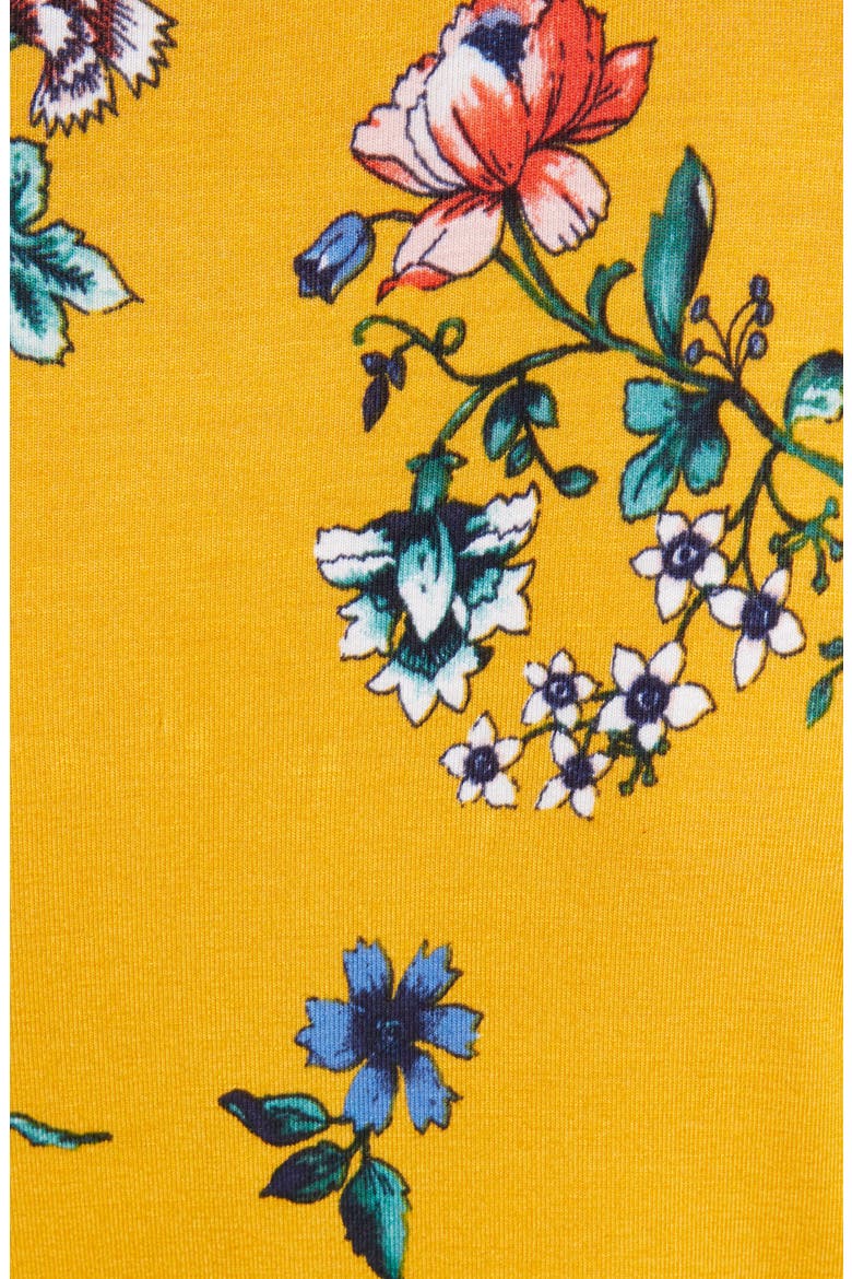 Faux Wrap Border Top, Alternate, color, MUSTARD/ NAVY
