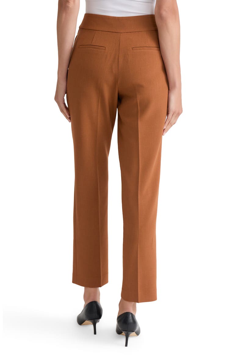 Flat Front Slim Pants, Alternate, color, CINNAMON