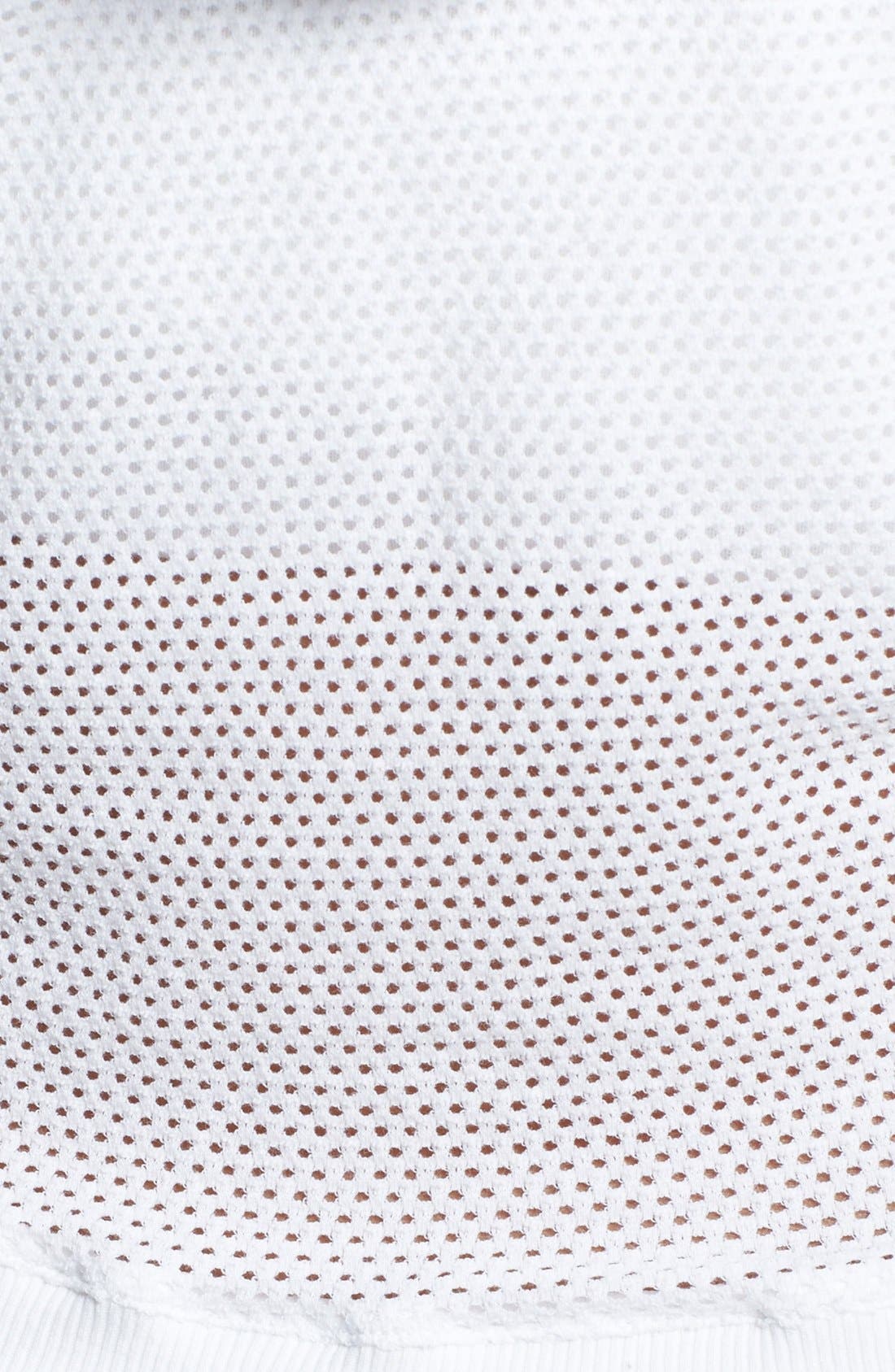 Solow Mesh High/Low Crop Hoodie (Women) | Nordstrom