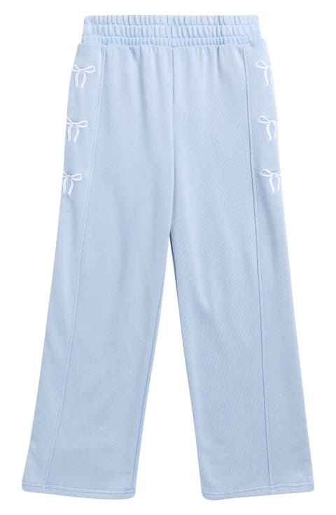 Kids' Bow Embroidered Wide Leg Pants (Big Kid)