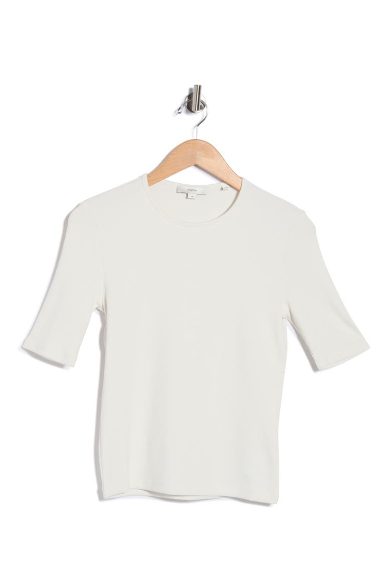 Ribbed Knit Top, Alternate, color, OFF WHITE