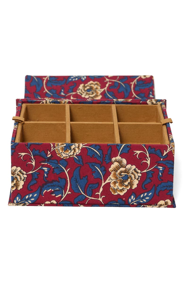 Chan Luu Floral Jewelry Box with Removable Tray, Alternate, color, Scarlet
