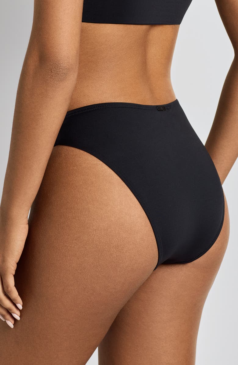 Lauren Ralph Lauren High Leg Bikini Bottoms, Alternate, color, Black