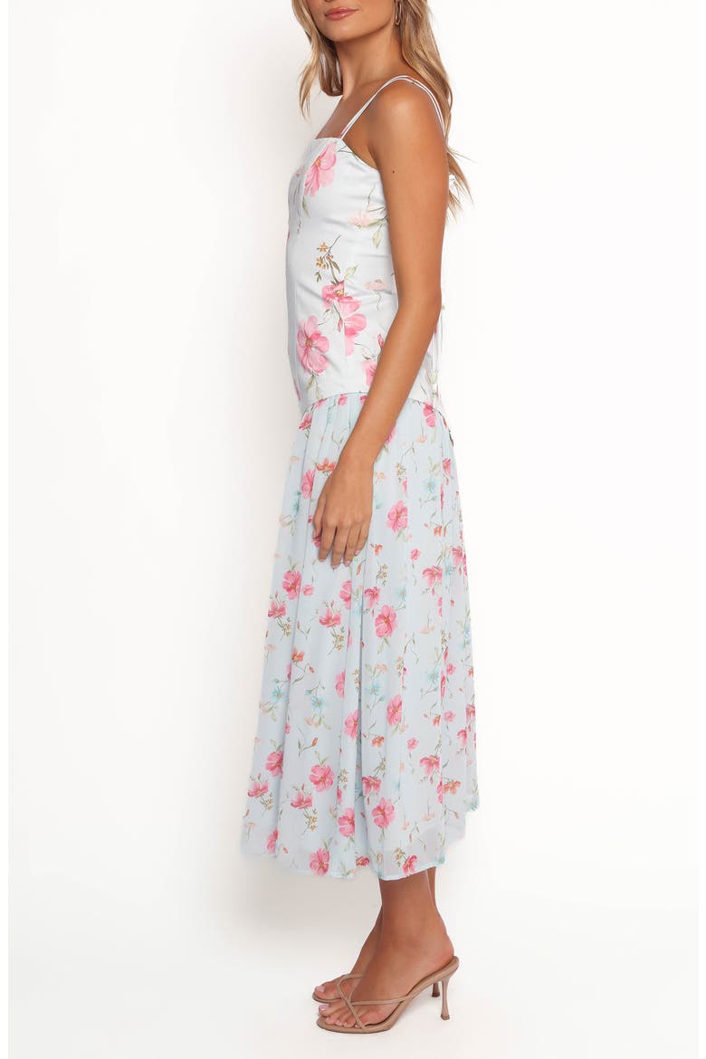 Renata Floral Strappy Maxi Dress, Alternate, color, BLUE FLORAL
