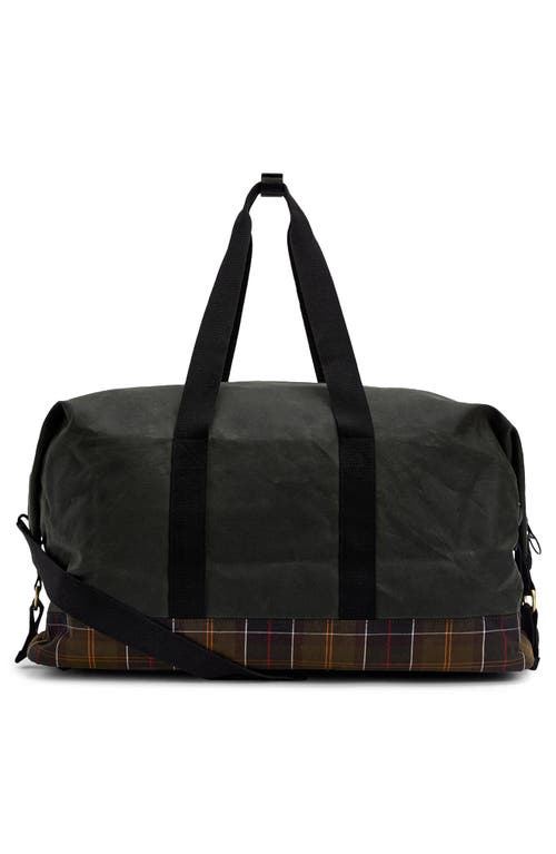 Barbour Field Water Resistant Waxed Cotton Duffle Bag