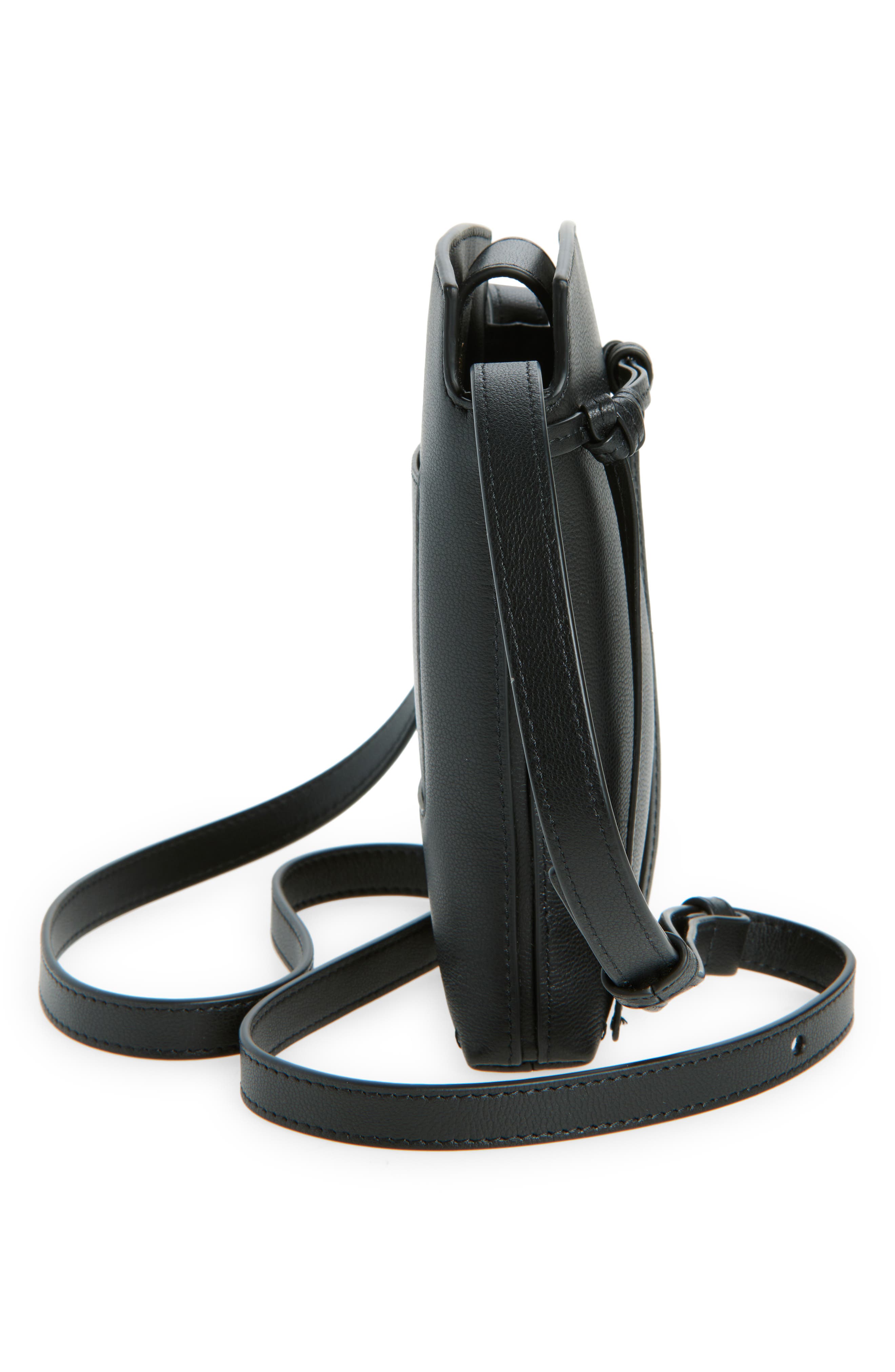Clovelly Leather Phone Pouch, Alternate, color, BLACK