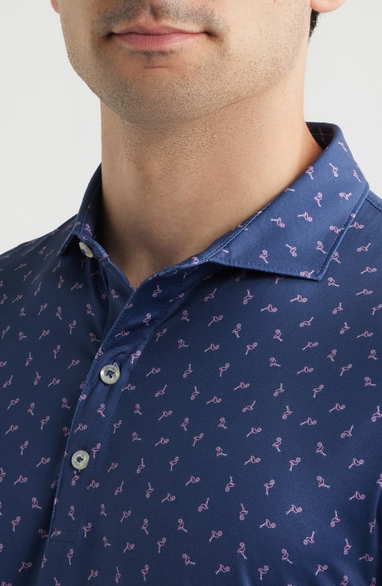 johnnie-O Neon 'Mingo Featherweight Performance Polo, Alternate, color, Navy