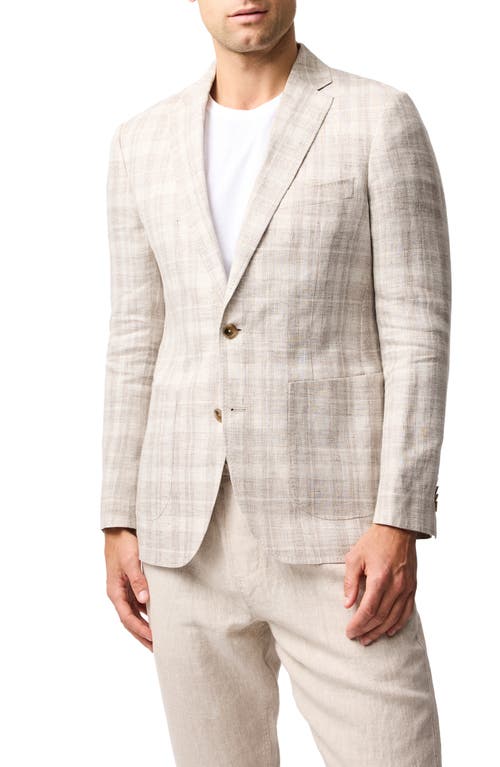 Rodd & Gunn Waverly Park Linen Sports Fit Jacket In Oatmeal