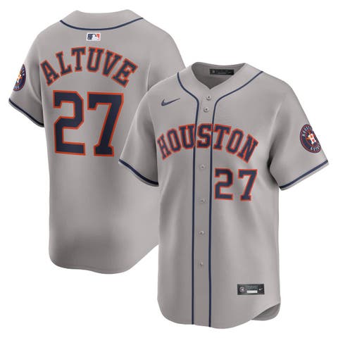 Men's Nike Jose Altuve Gray Houston Astros Road Limited Player Jersey