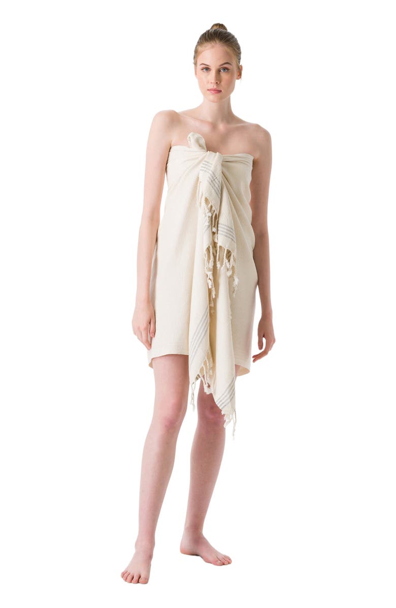 Olive & Linen Whisper Weight Natural Turkish Towel Set, Alternate, color,