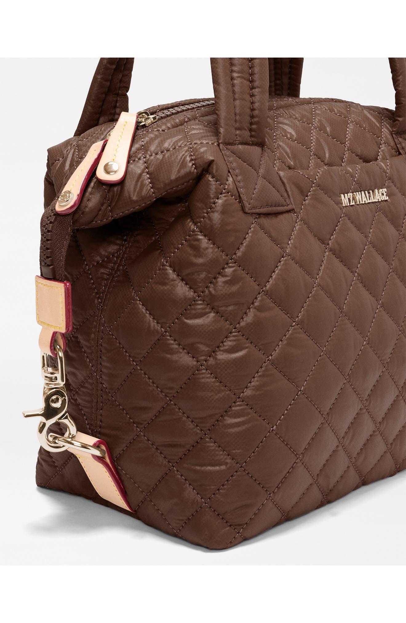 Small Sutton Deluxe II Quilted Nylon Crossbody Bag, Alternate, color, WALNUT