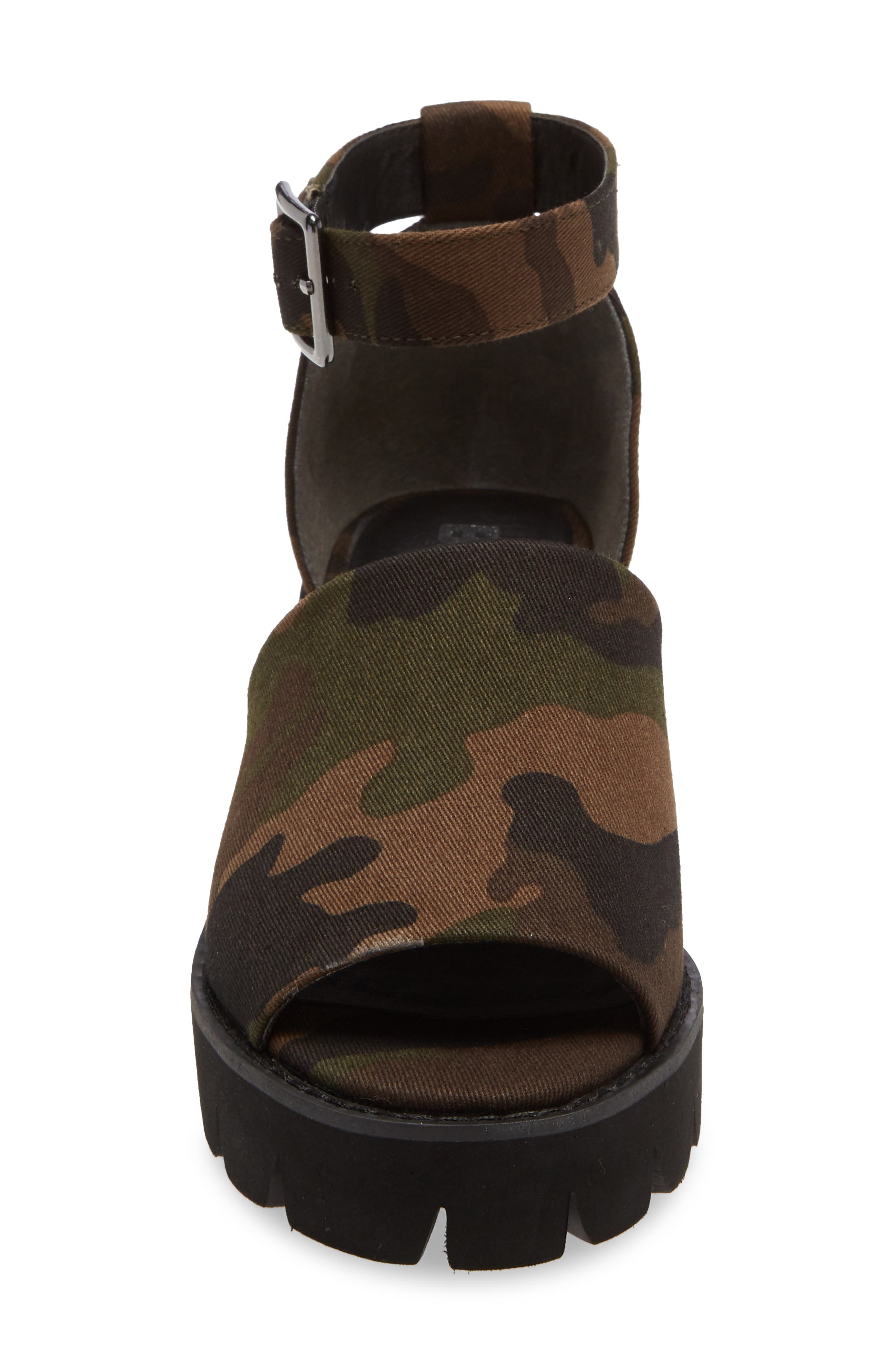 United Vegan Platform Sandal, Alternate, color, CAMO FABRIC