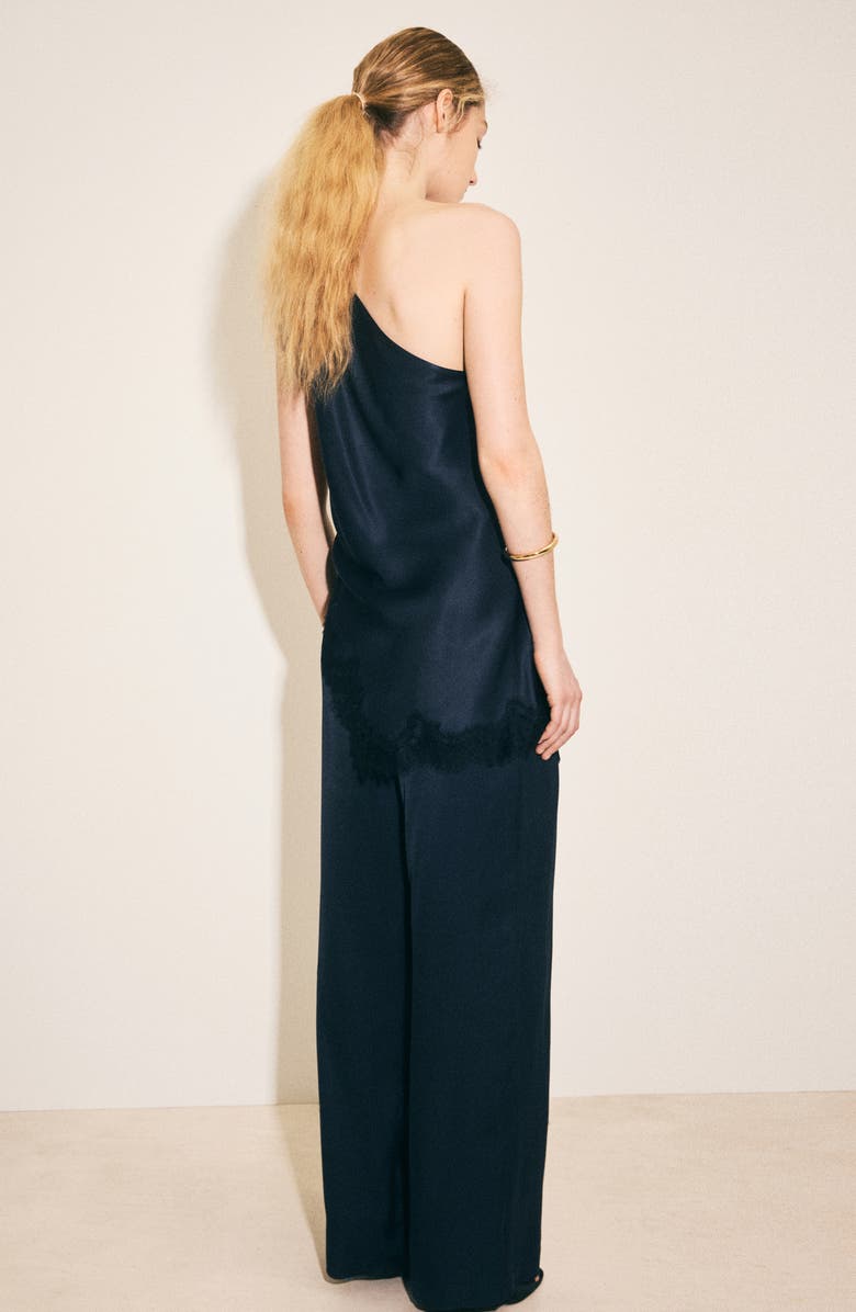MANGO Straight Leg Satin Pants, Alternate, color, 