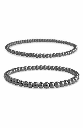 3mm & 4mm Beaded Stretch Bracelet Set
