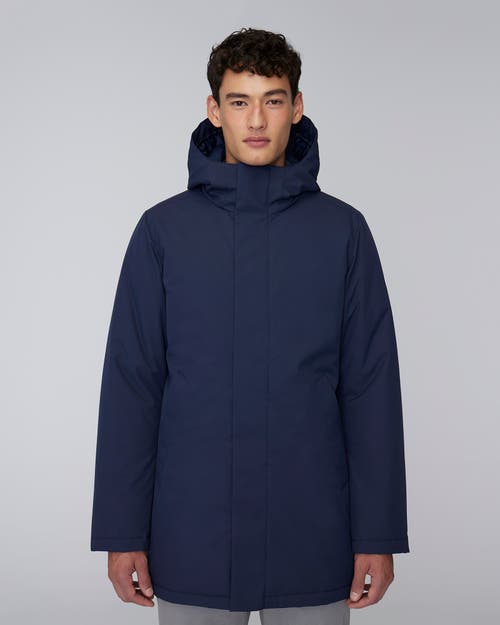 Quartz Co. Alban | Hooded Insulated Winter Jacket In True Navy