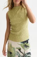 Scotch & Soda Floral Jacquard Sleeveless Funnel Neck Top