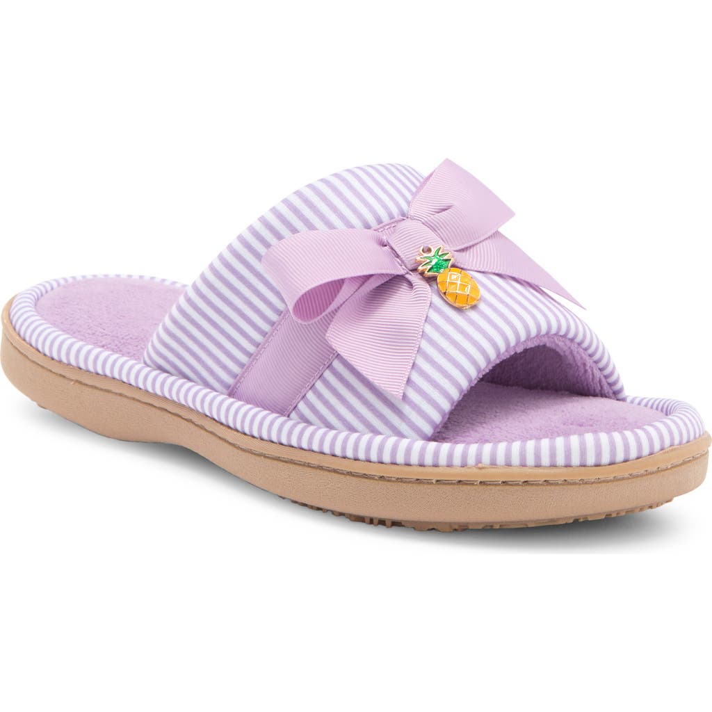 ISOTONER ISOTONER FRUIT CHARM SCUFF SLIPPER