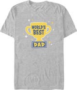 Lost Gods Men's Lost Gods Trophy World's Best Dad Graphic T-Shirt
