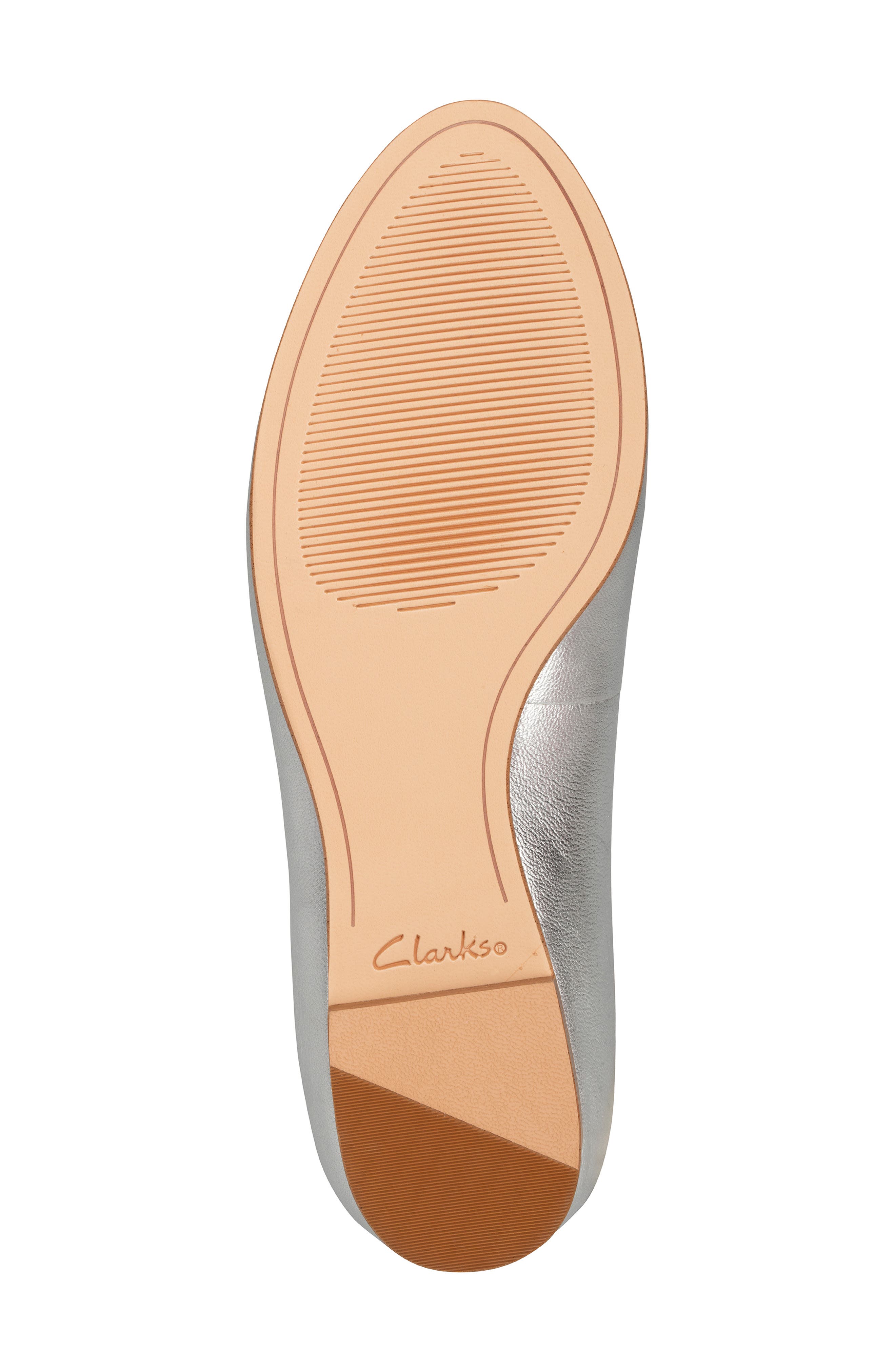 Grace Piper Ballet Flat, Alternate, color, SILVER METALLIC LEATHER