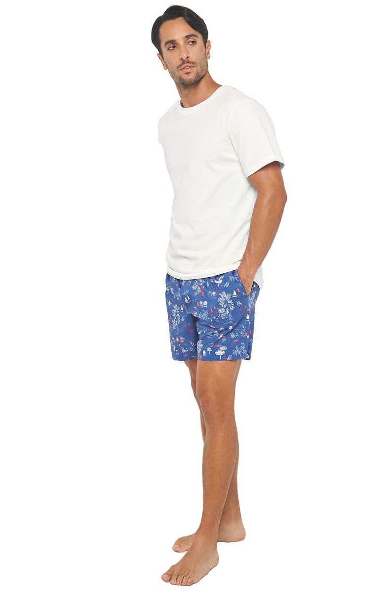 The Lazy Poet Ben St. Tropez Pajama Shorts, Alternate, color, Blue