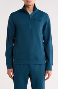 Reigning Champ Double Knit Slim Quarter Zip Sweatshirt
