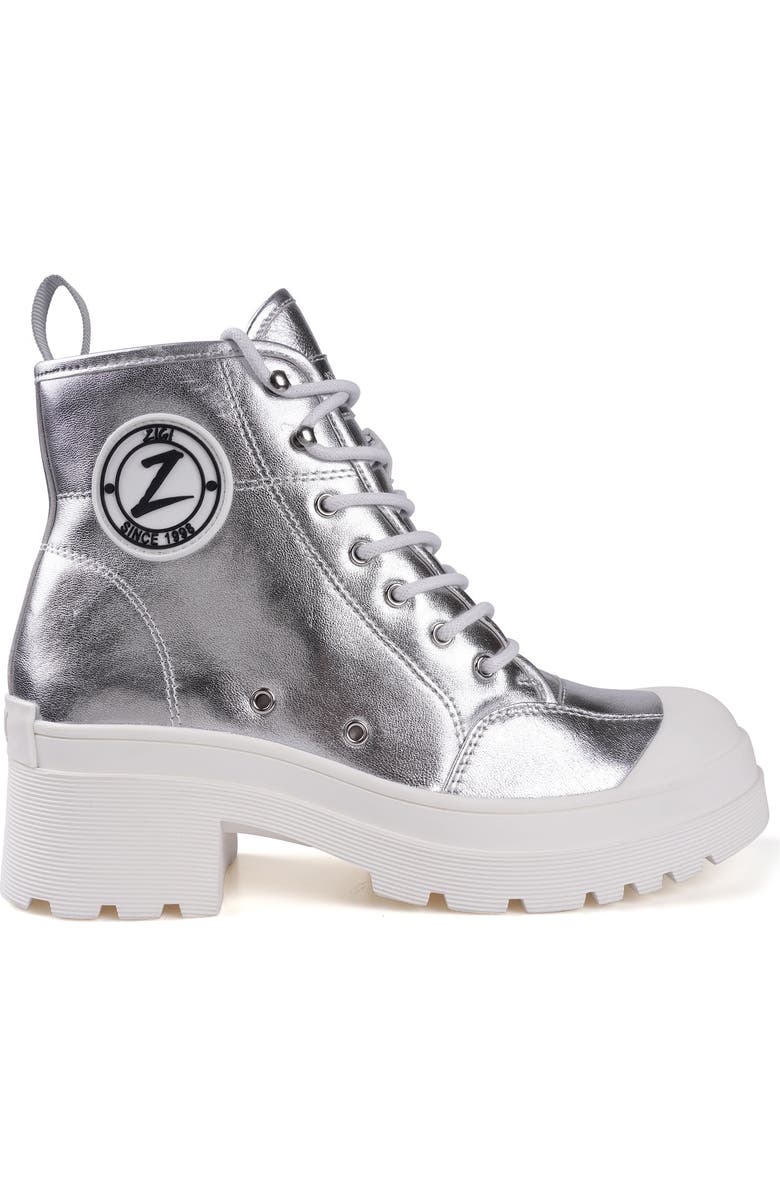 ZIGI Strellah High Top Sneaker, Alternate, color, Silver Metallic
