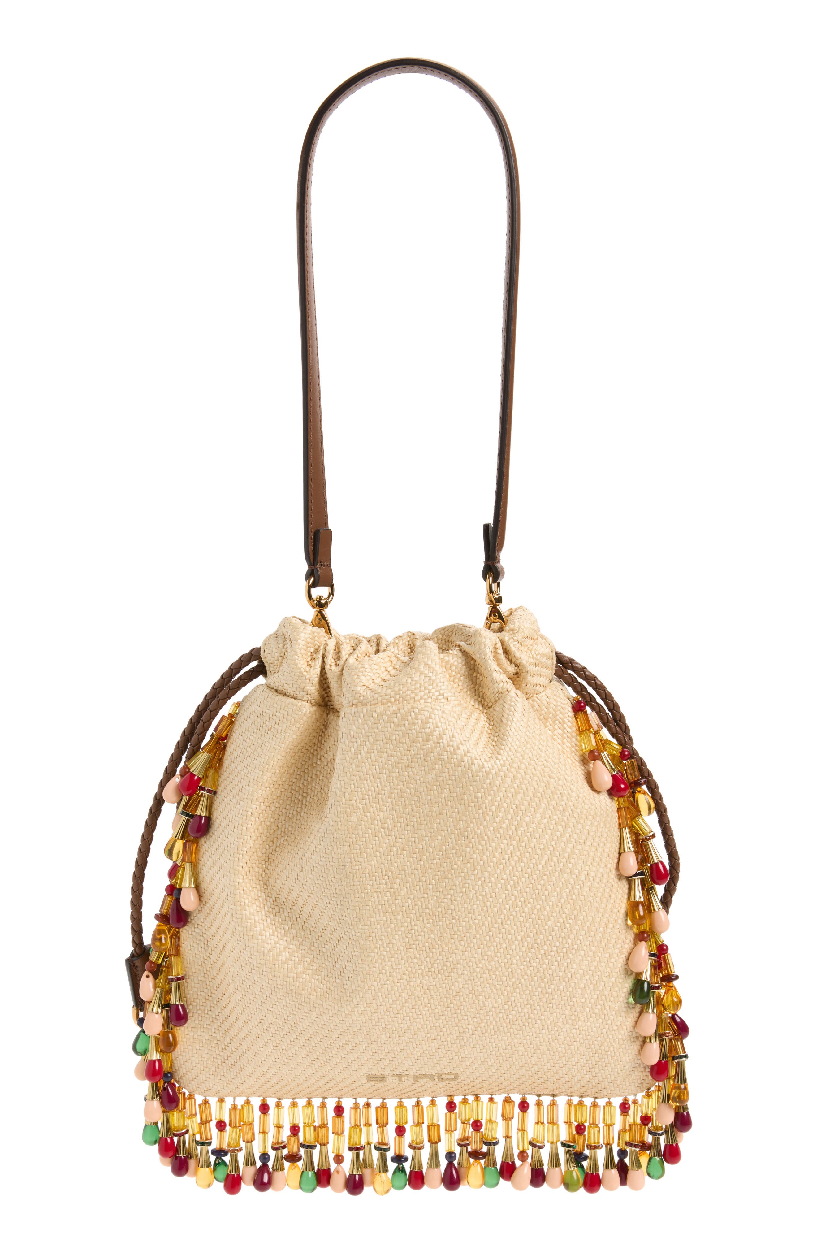x Tabby Booth Small Embroidered Beaded Kalispera Bag, Alternate, color, BEIGE