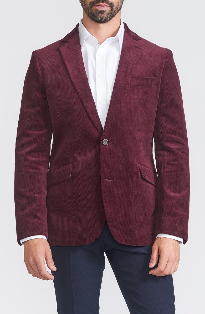 SAVILE ROW CO Corduroy Sport Coat, Main, color, Burgundy