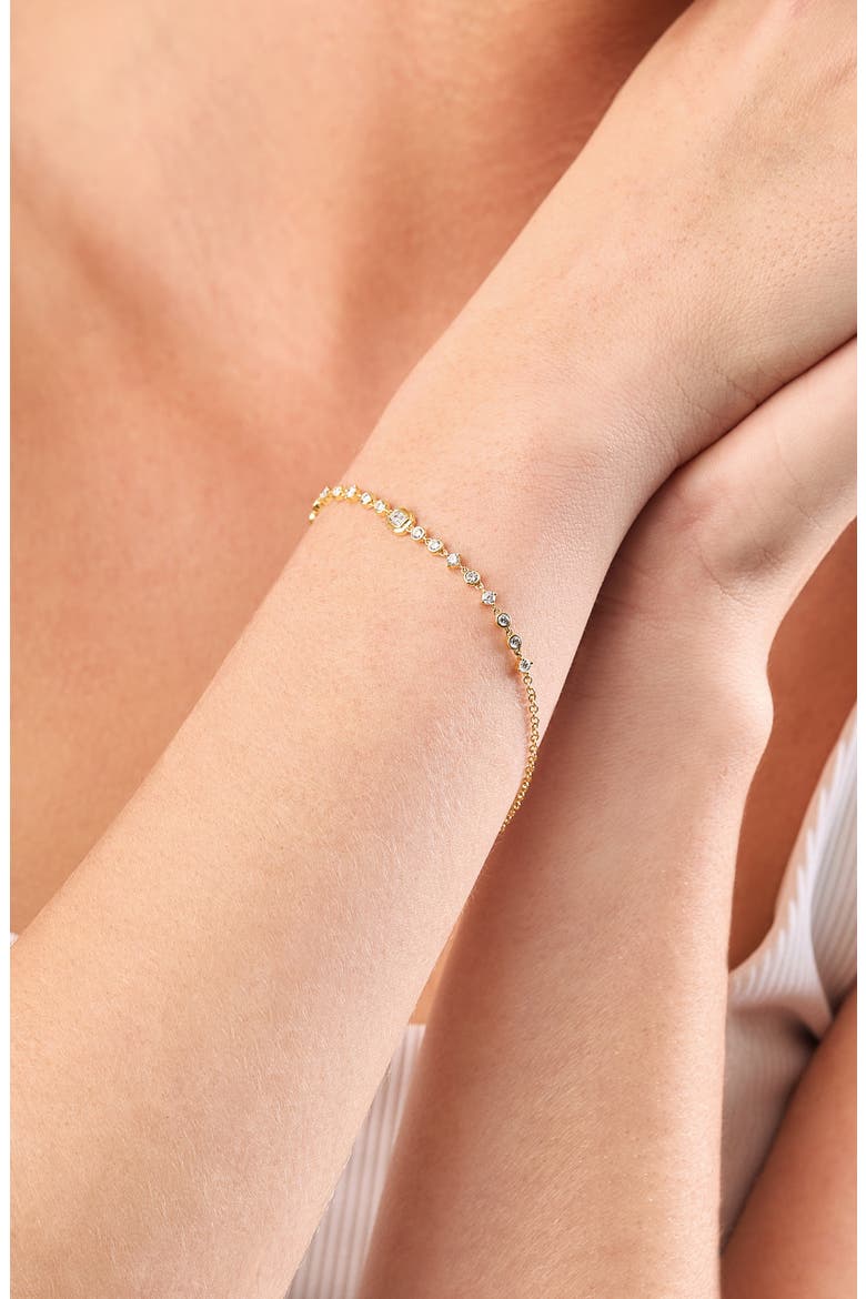 18K Gold Monaco Diamond Line Bracelet (Online Trunk Show), Alternate, color, 18K YELLOW GOLD/ DIAMOND