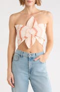 JBQ Clementine Striped Cotton Bandeau Top