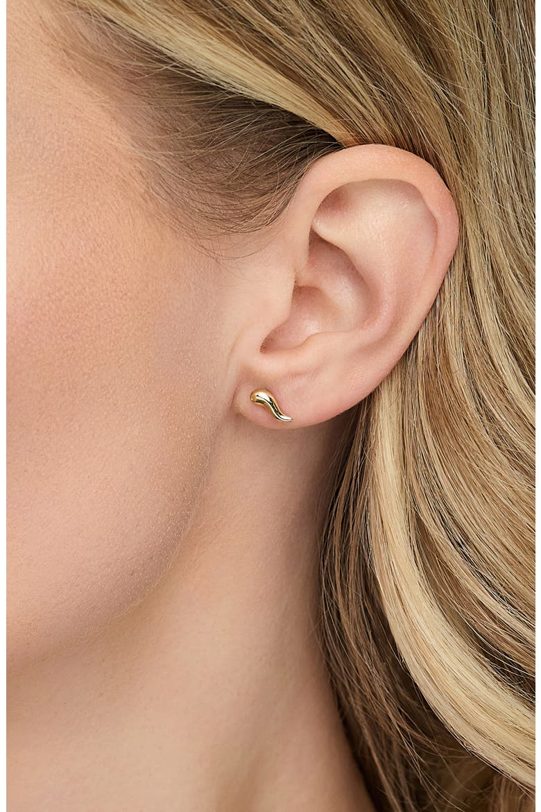 14K Gold Stud Earrings, Alternate, color, 14K YELLOW GOLD