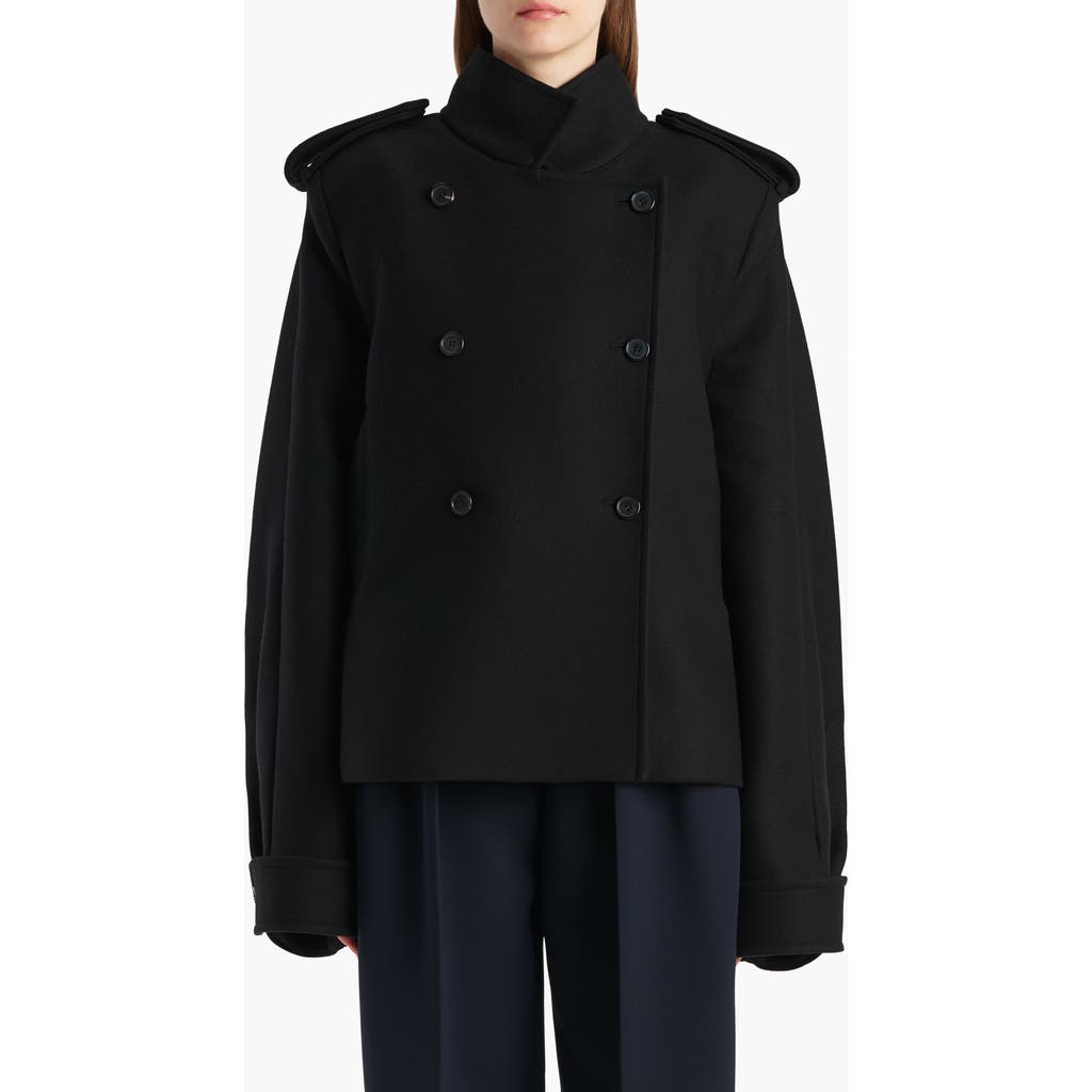 Khaite Dean Double-breasted Wool-blend Coat In Black