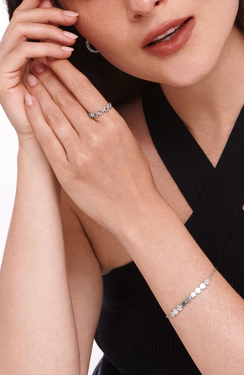 DEVATA Cable Link Ring, Alternate, color, Silver