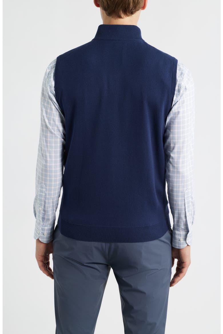 Coolspun Performance Full Zip Sweater Vest, Alternate, color, NAVY