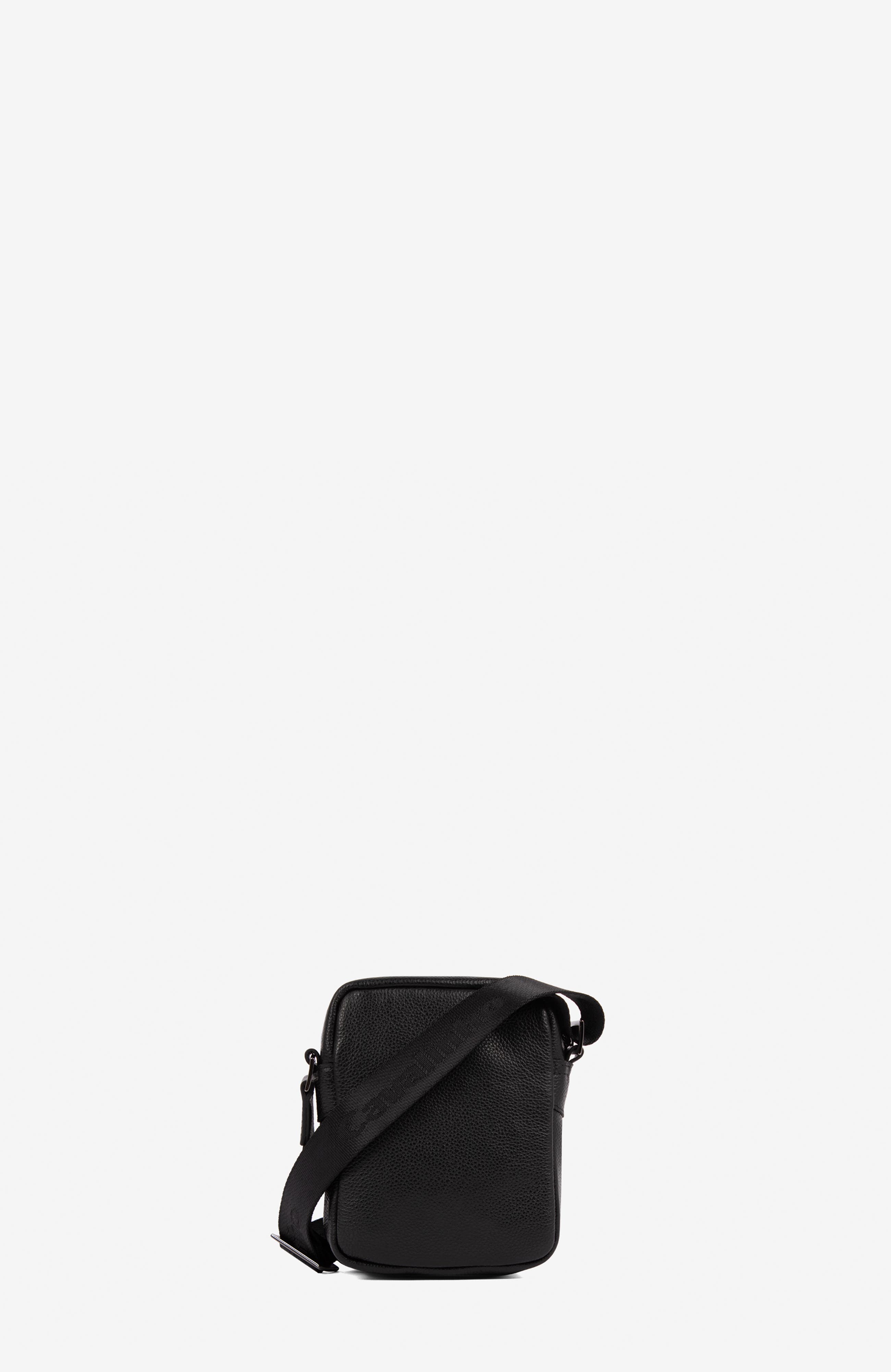 El Cavaleiro 487 Leather Traveler Crossbody Bag, Alternate, color, Black