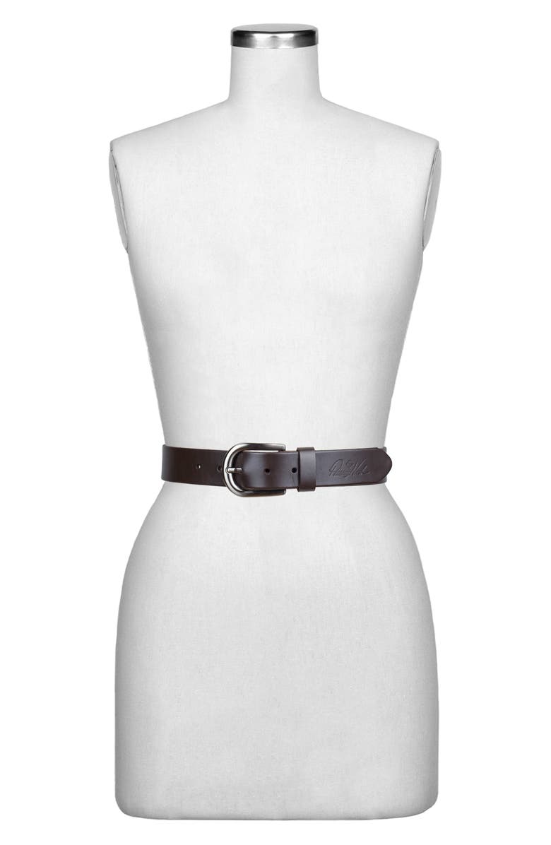 Patricia Nash Vietri Leather Belt, Alternate, color, Mushroom