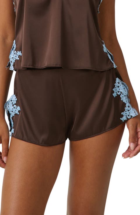 Cinderella Lace Trim Satin Tap Shorts