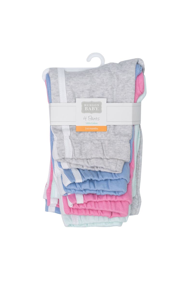 Cotton Athletic Pants 4Pk, Alternate, color, Heather Gray Pink