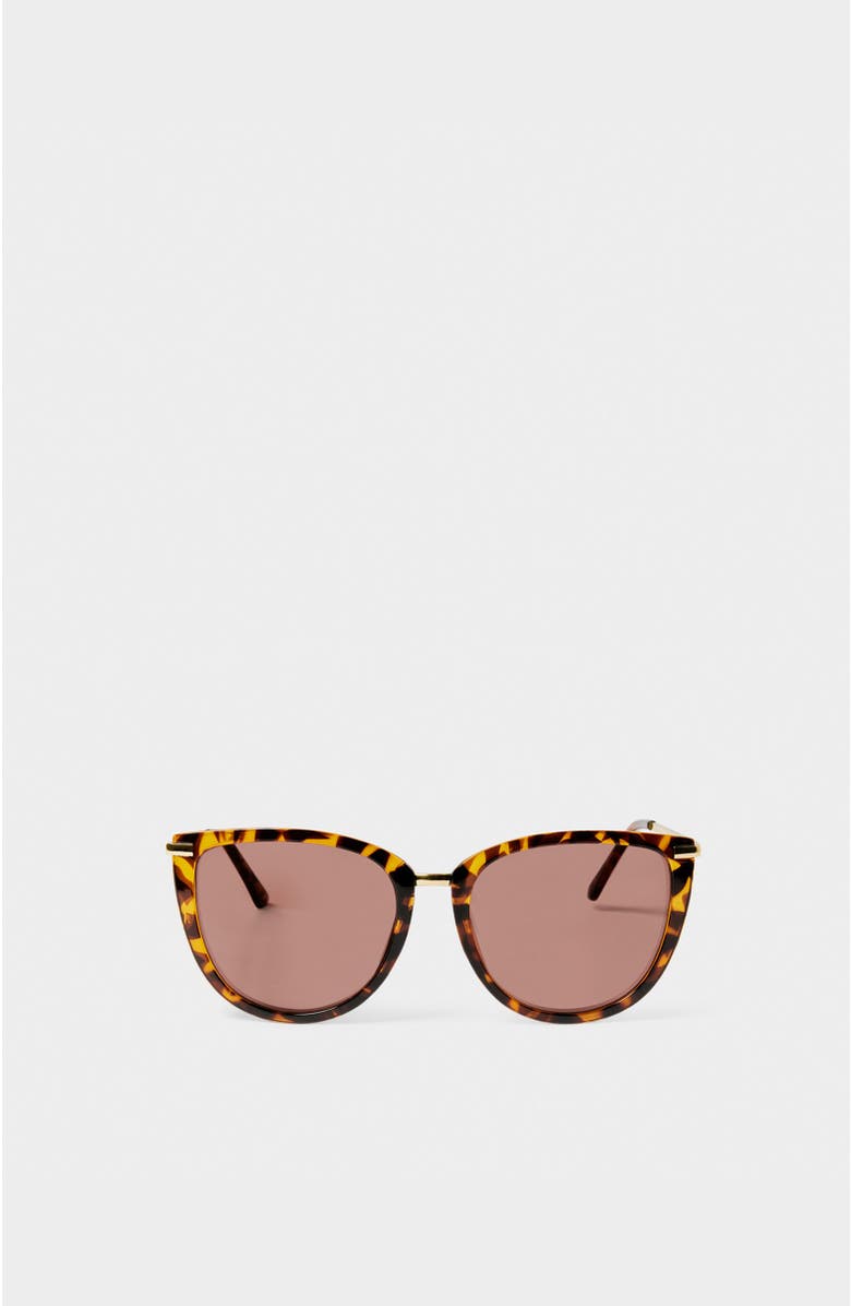 Katie Loxton Sardinia Sunglasses, Main, color, Tortoiseshell